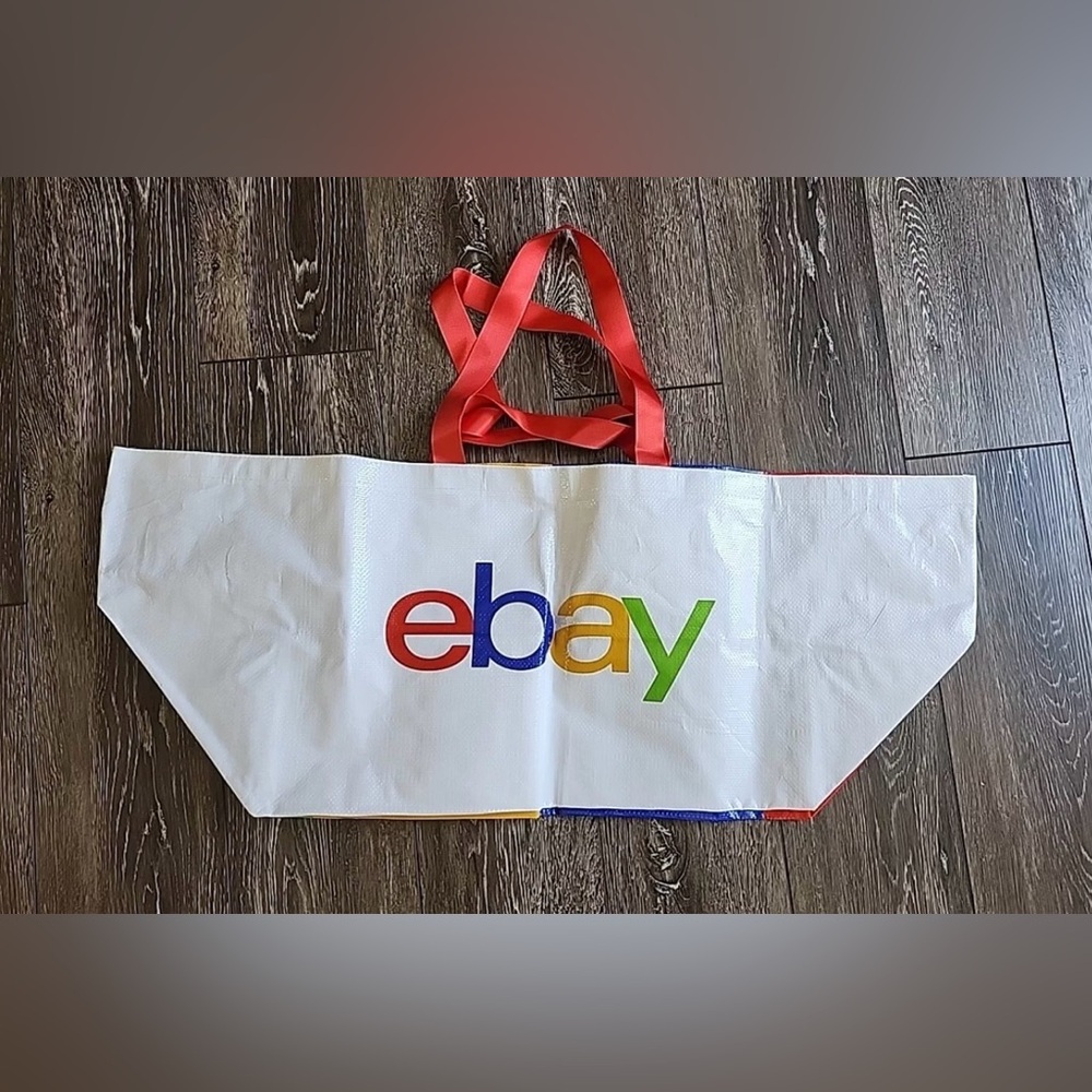eBay Foldable Plastic Tote Bag w Logo Nylon Handles 35x14x13 NSCC Exclusive Swag